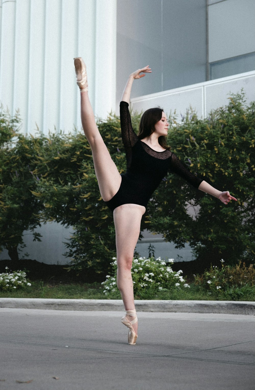 a woman jumping in the air