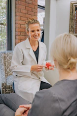 a person in a white coat