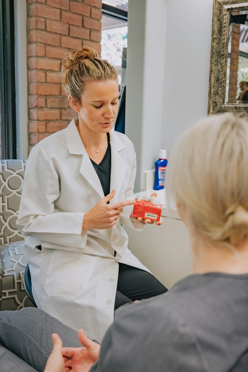 a doctor talking to a patient