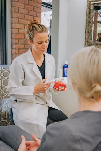 a doctor talking to a patient
