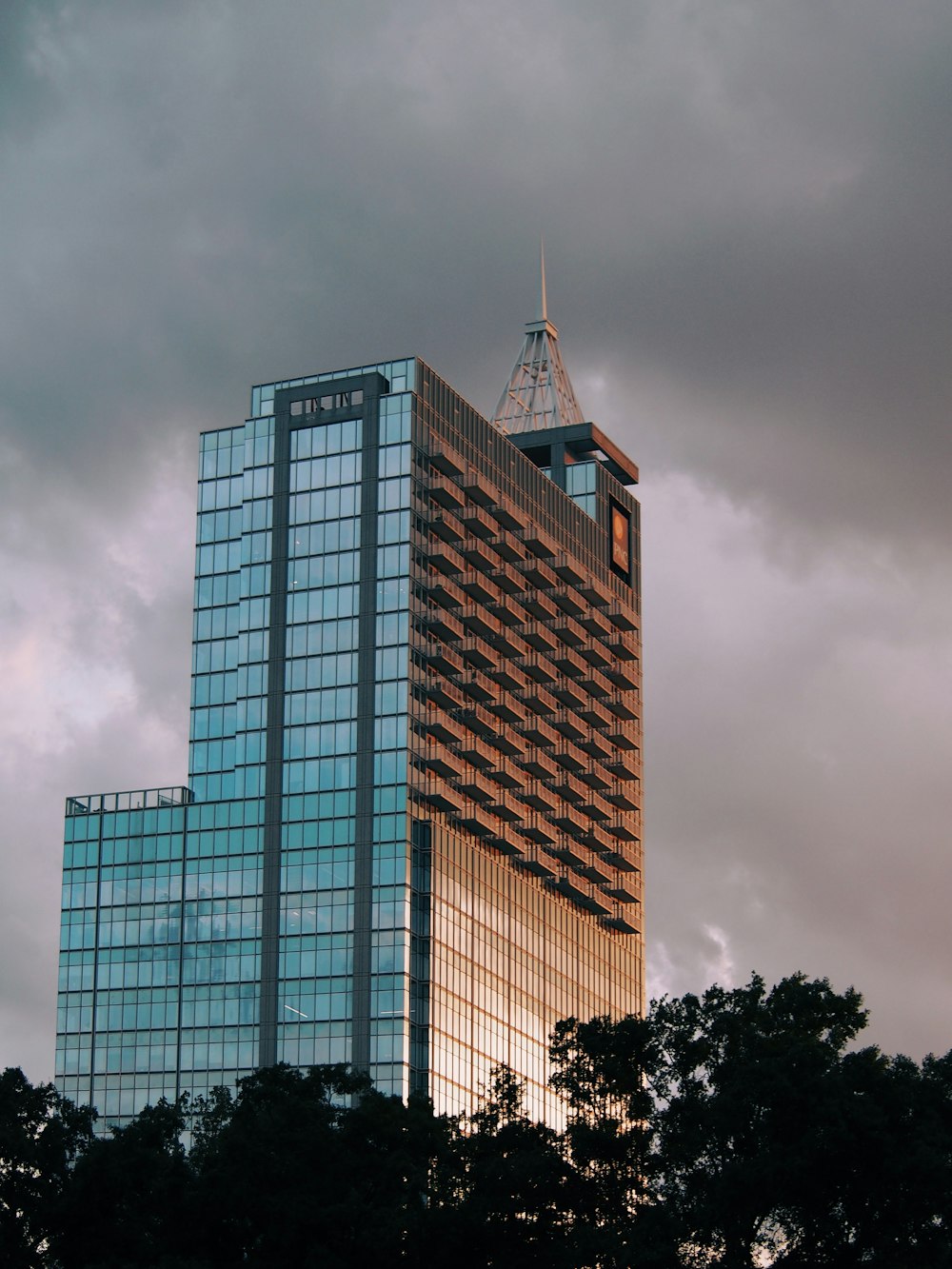 a tall building with a pointed top