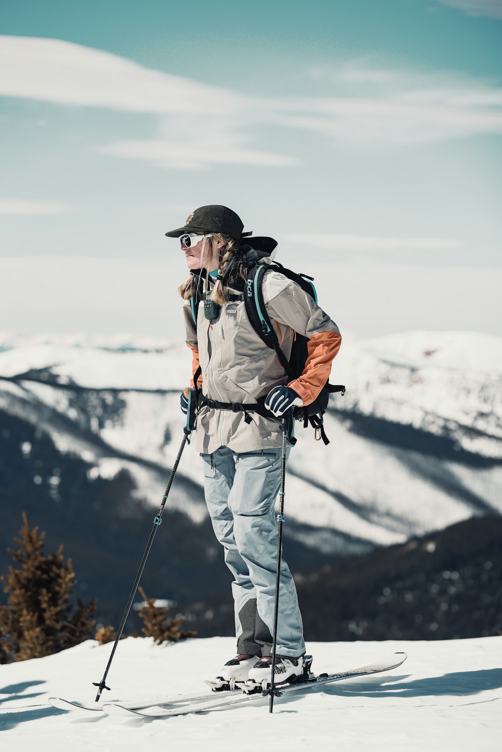 a man skiing on the snow