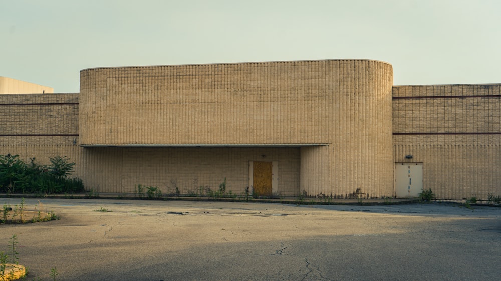 a large brown building