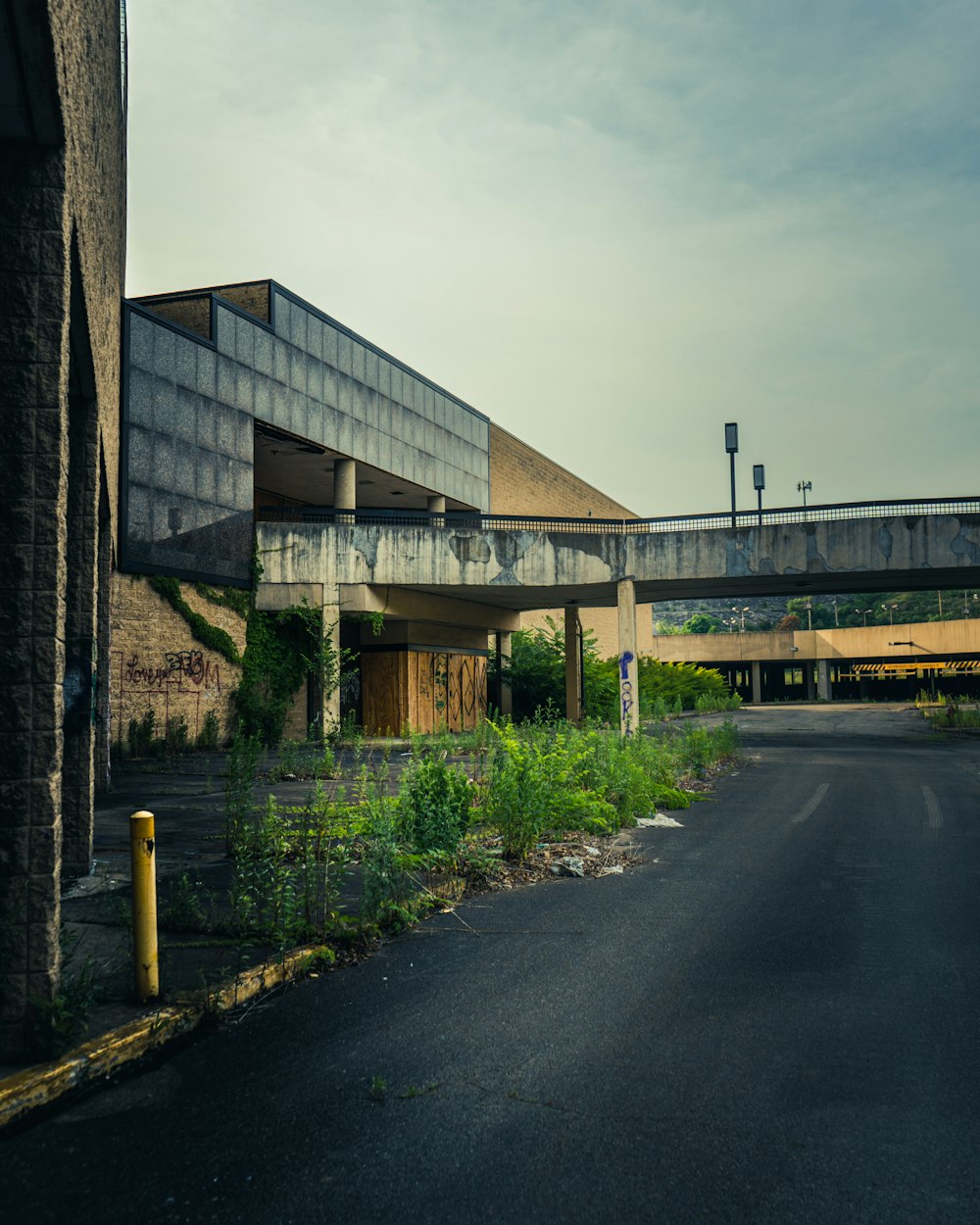 a bridge over a road