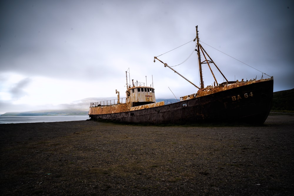 a boat on the beach