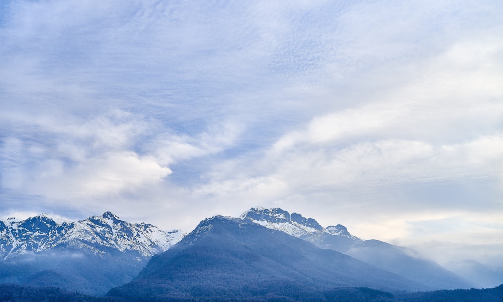 a mountain with snow on it