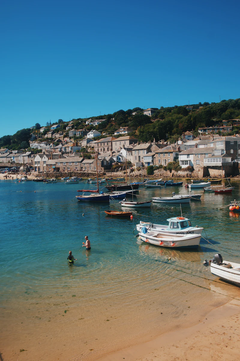 Fishing boats in a Cornish harbour