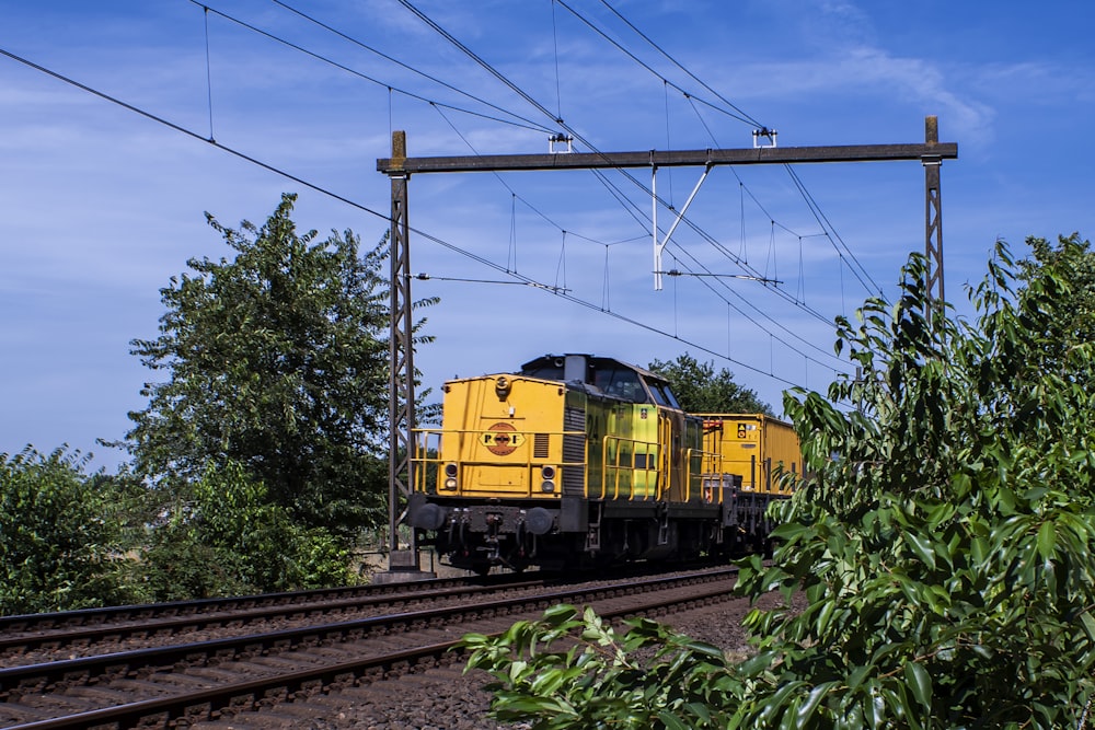 a train on the railway tracks