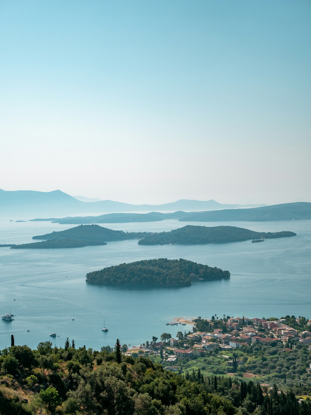 an island surrounded by water