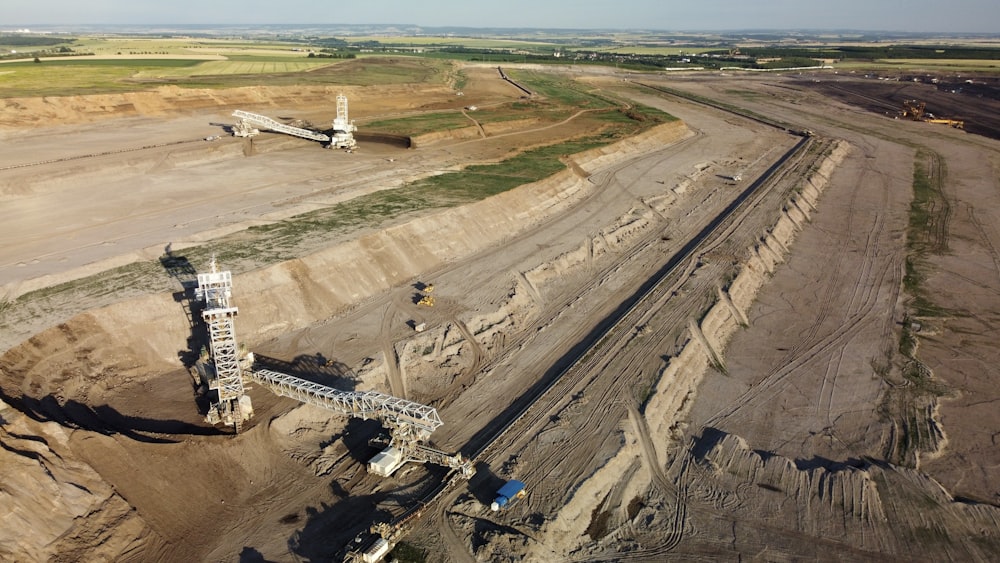 a high angle view of a construction site