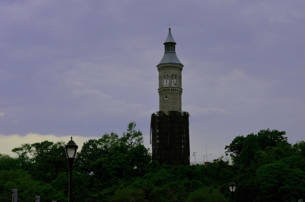 a tall tower with a clock