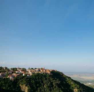 a town on a hill
