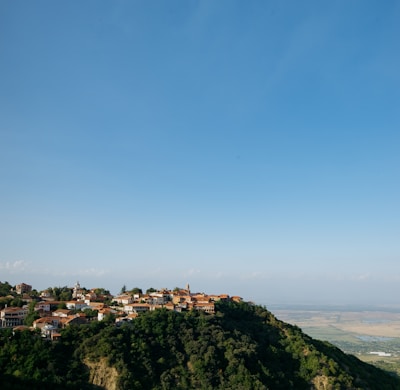 a town on a hill