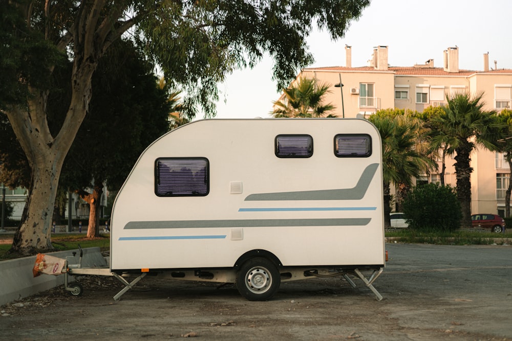 a white van parked on the side of a road