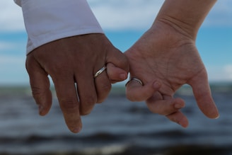 a close-up of hands shaking