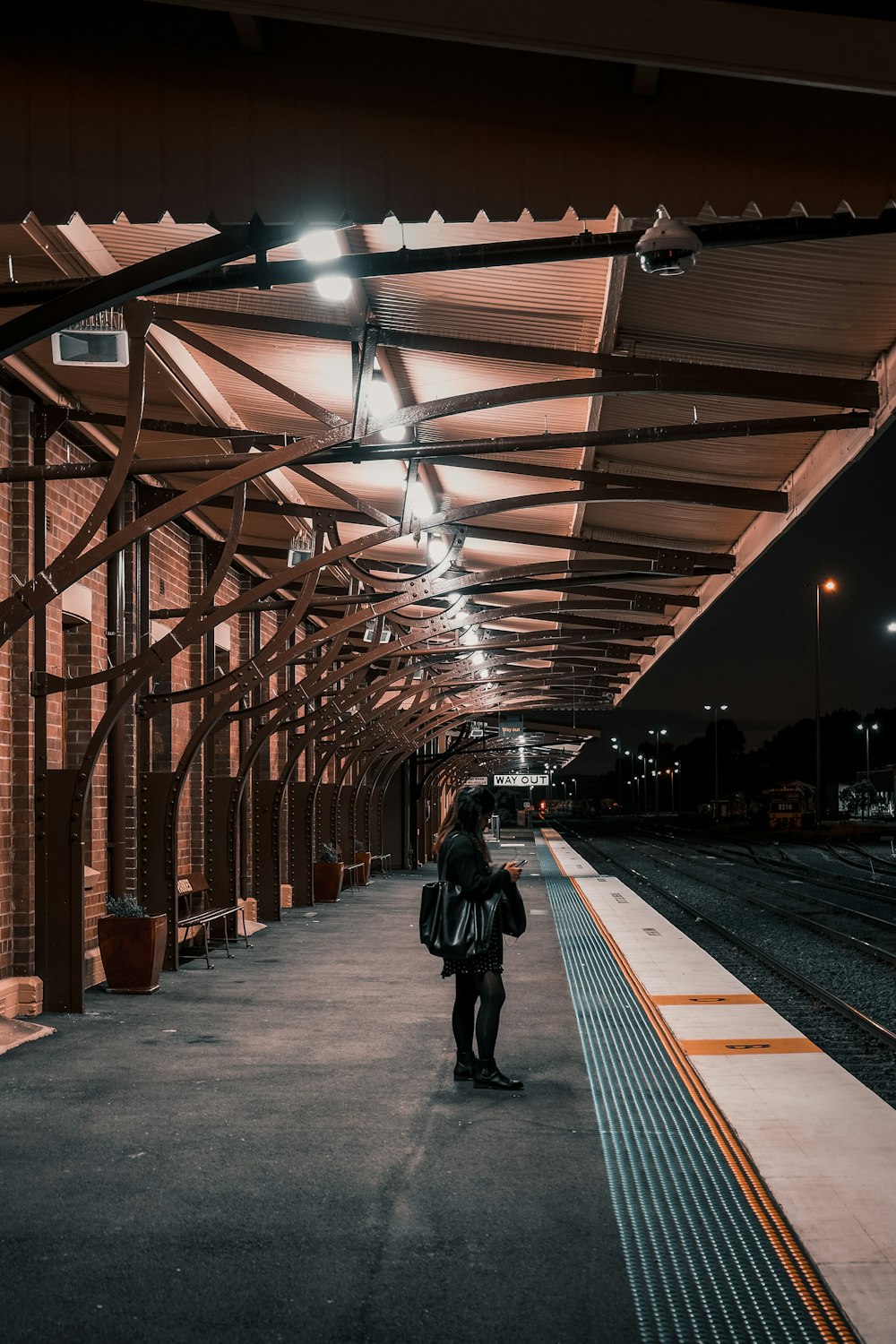 a person standing on a platform