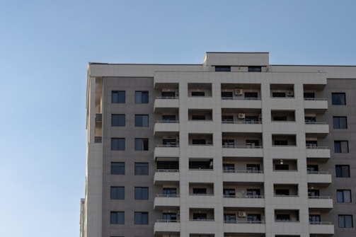 a building with many windows