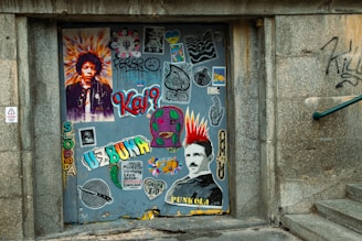 a wall with graffiti