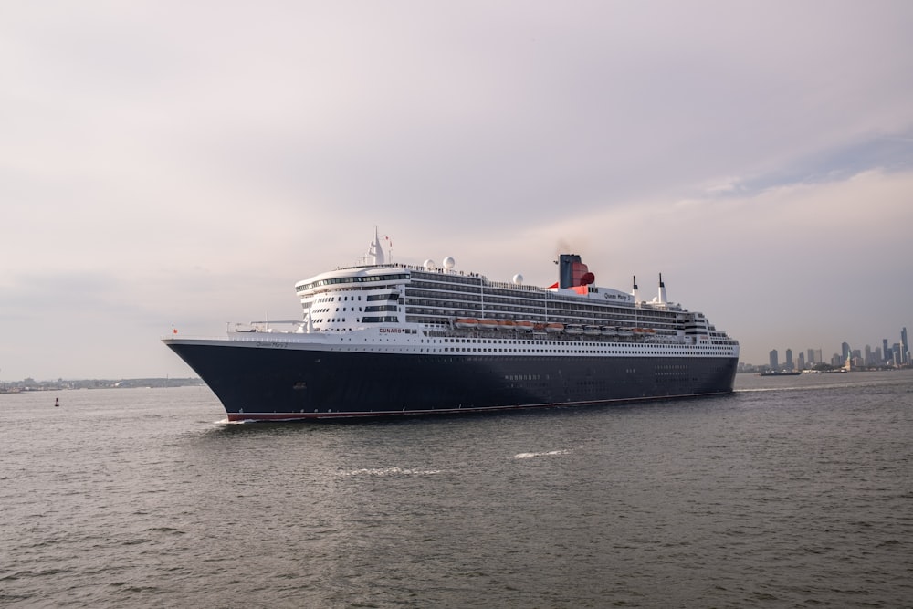 a large cruise ship on the water