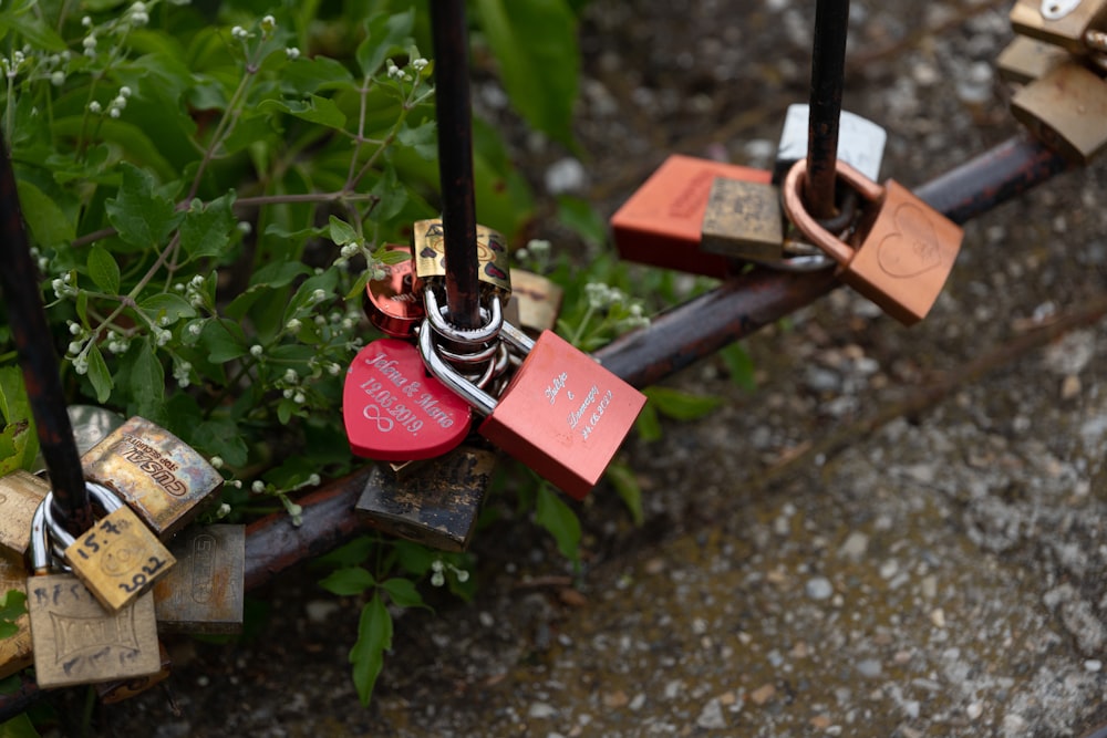 a set of keys on a chain