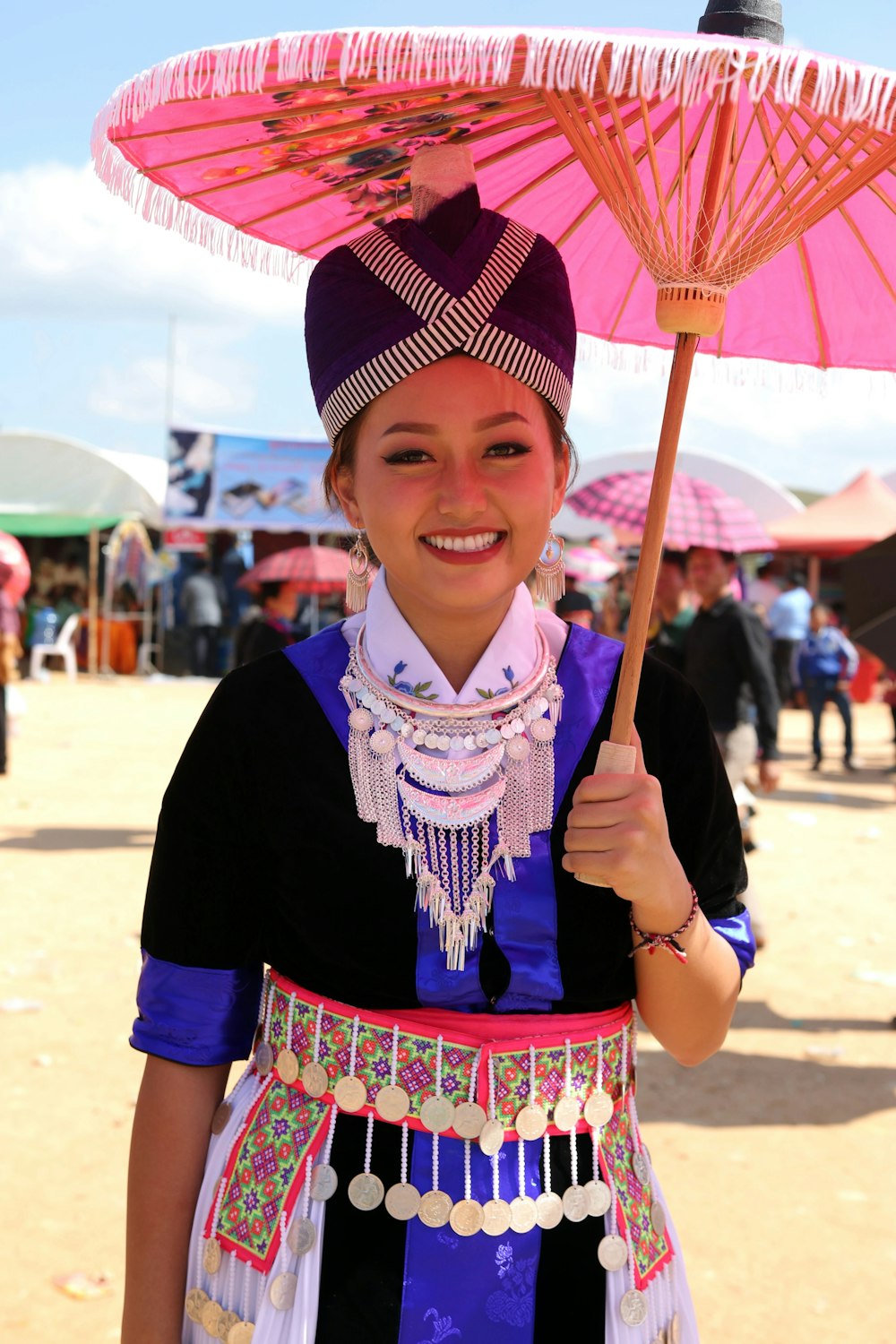 a person holding an umbrella