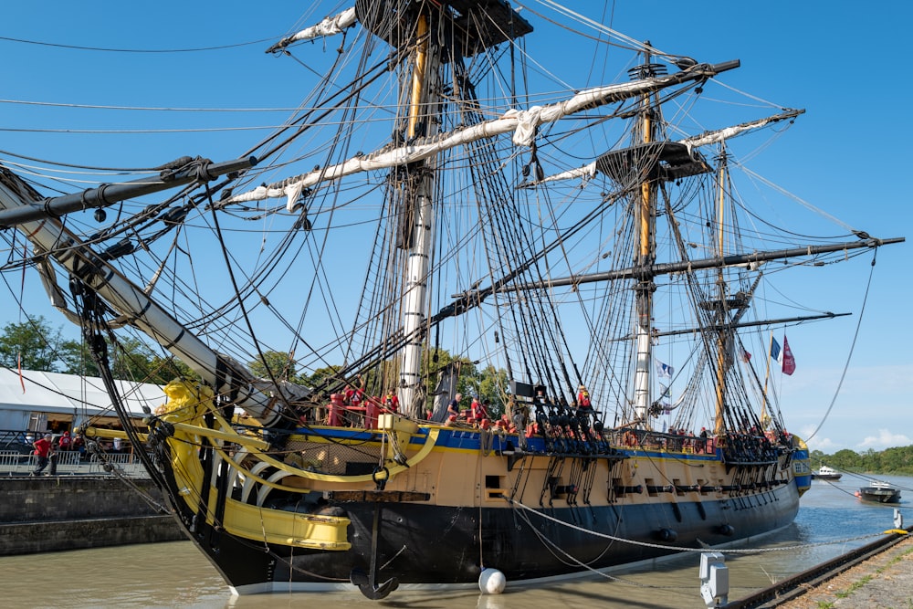 a large wooden ship