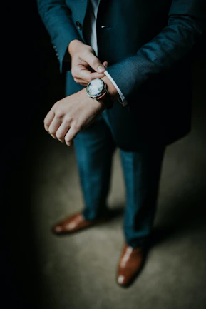 a person wearing a suit and tie