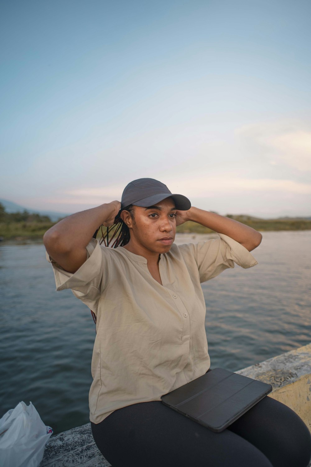 a person sitting on a boat