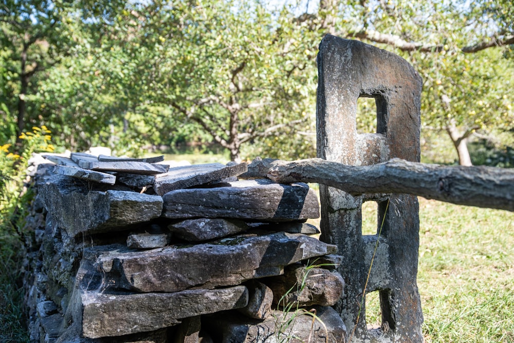 a stack of logs