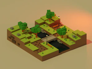 a toy building made of building blocks