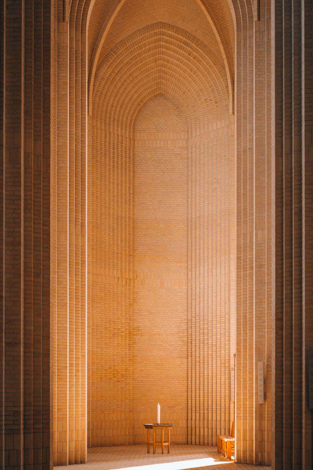 a room with a table and a window