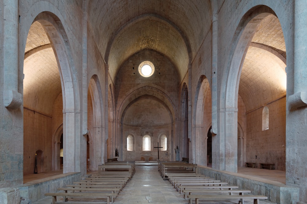 a large church with a large staircase