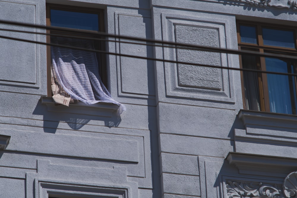 a person's face in a window