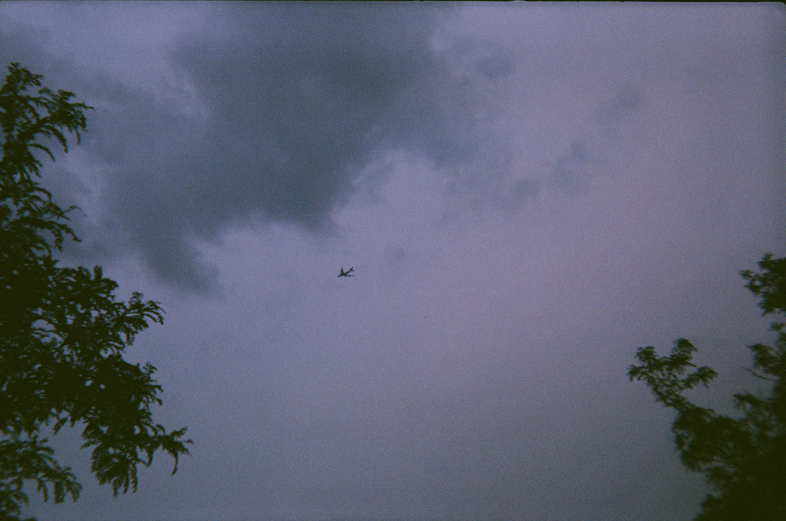 a plane flying in the sky