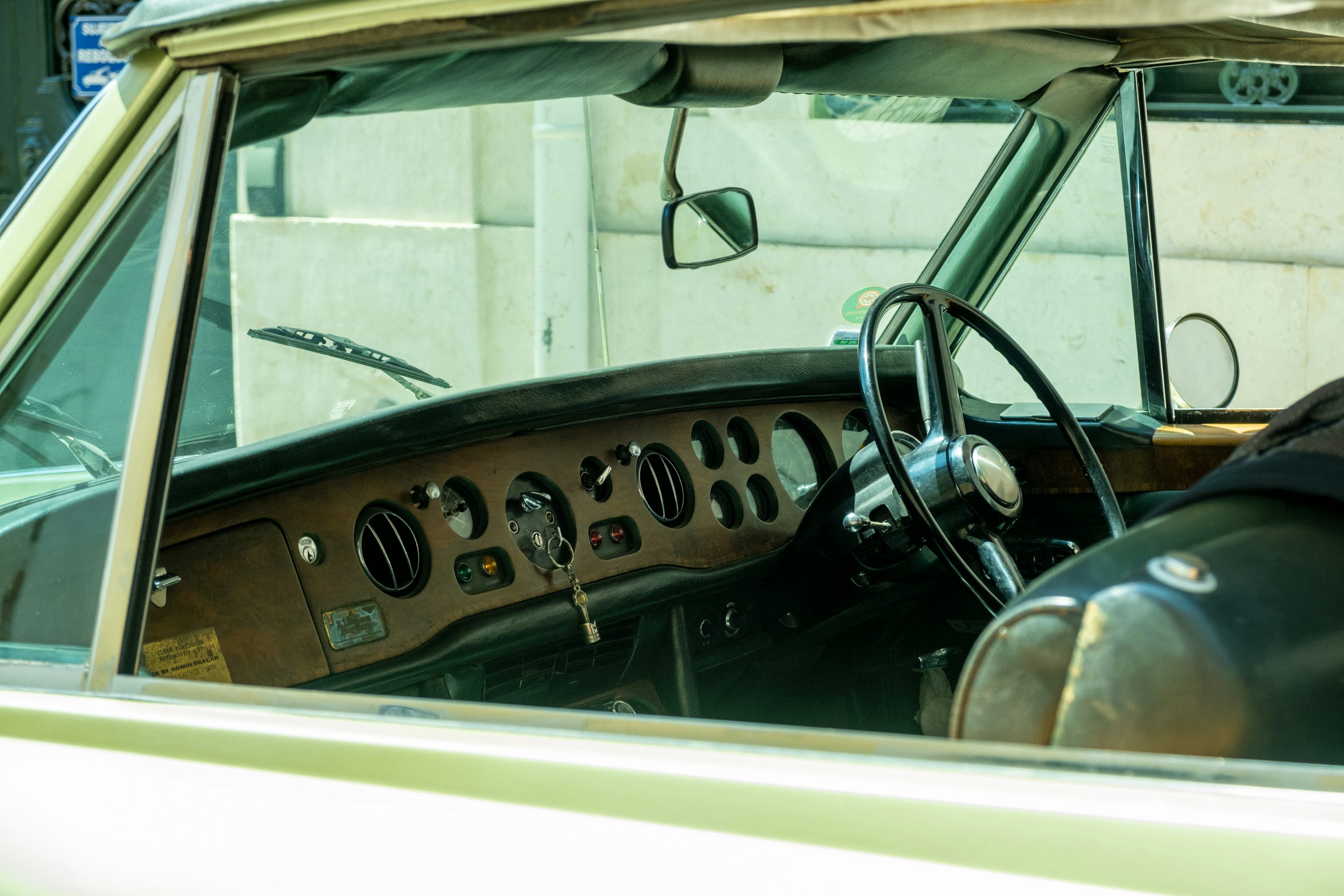 the interior of a car