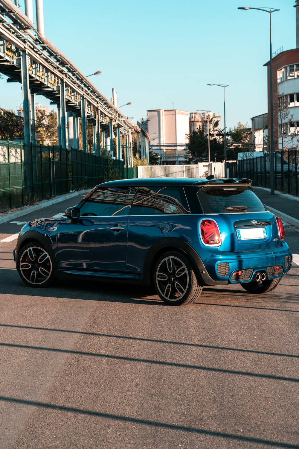 a car parked on a road