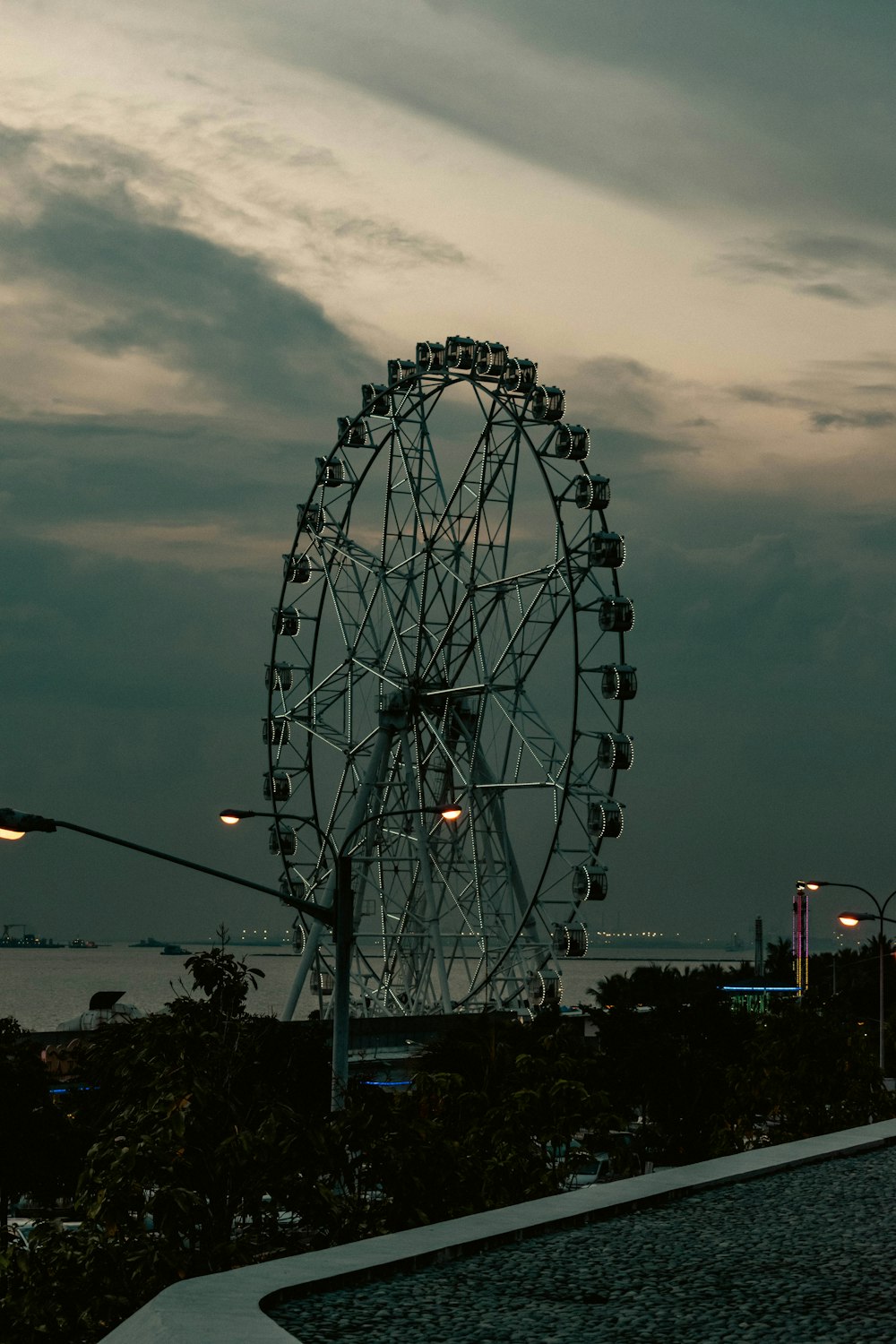 a large metal tower