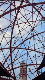 a large metal tower