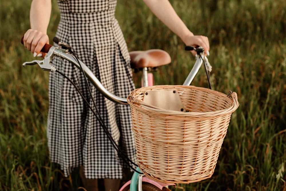 a person carrying a basket