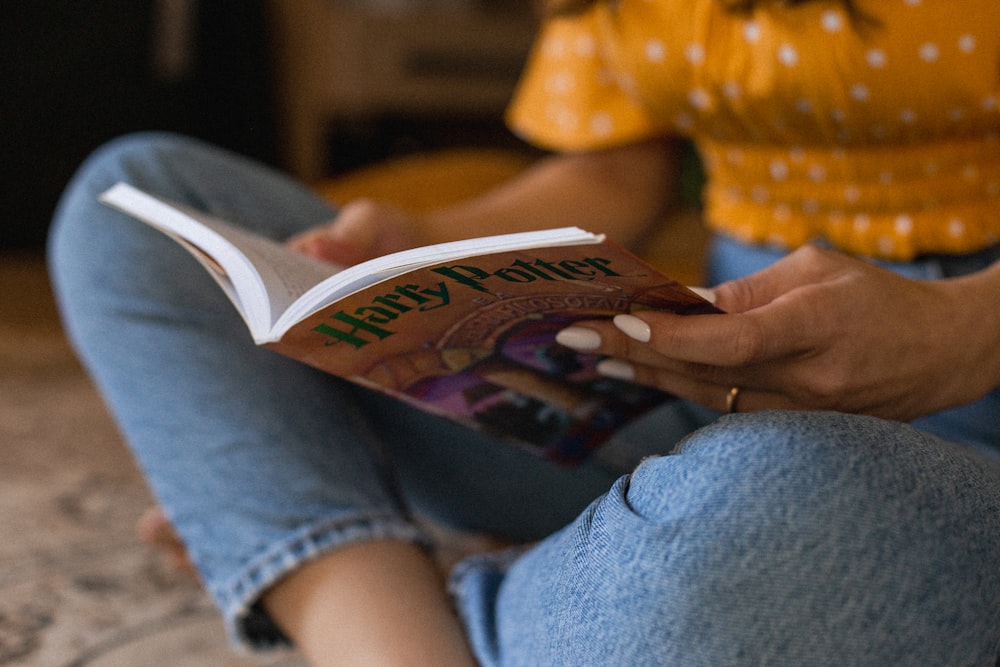 a person reading a book