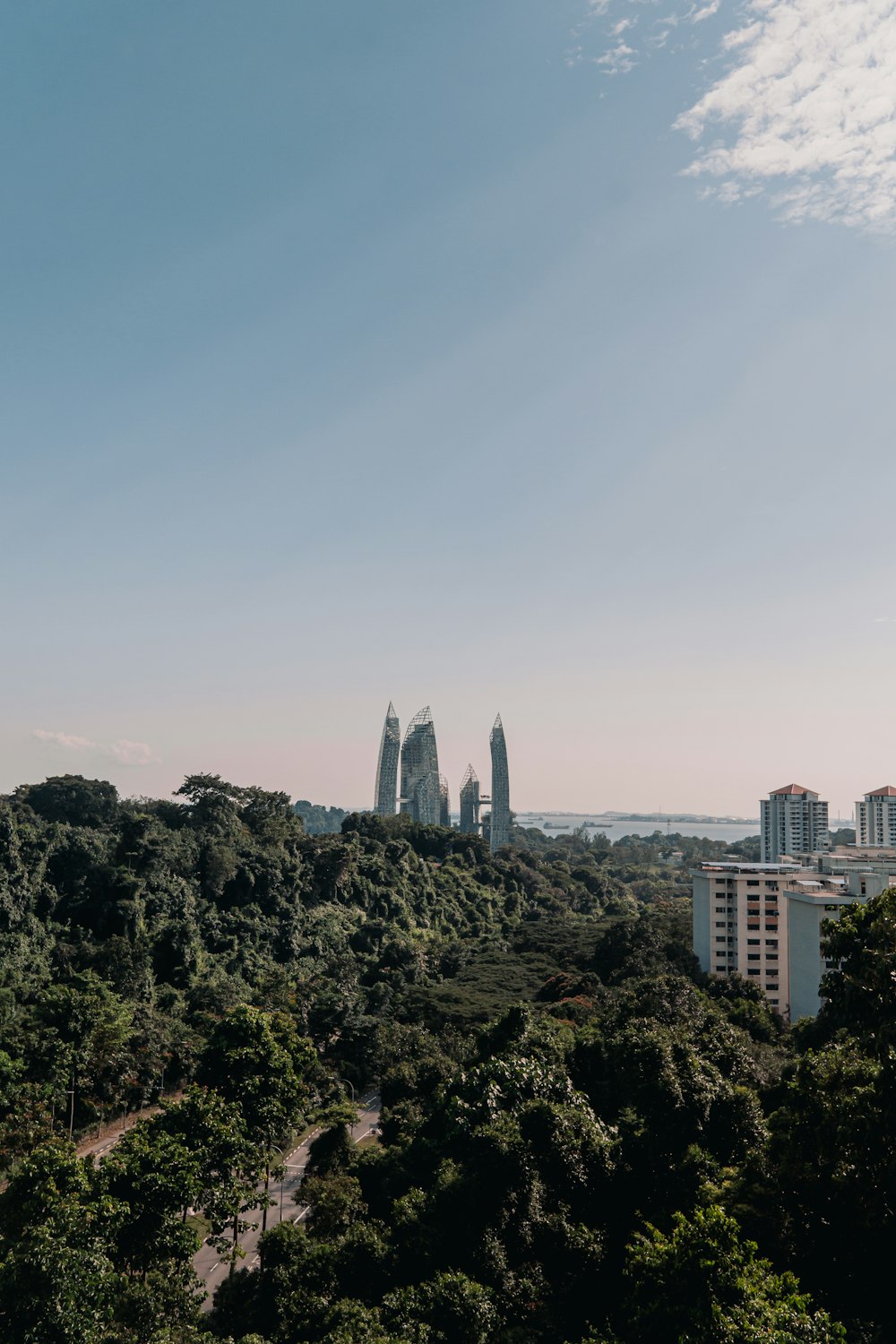 a city with tall buildings