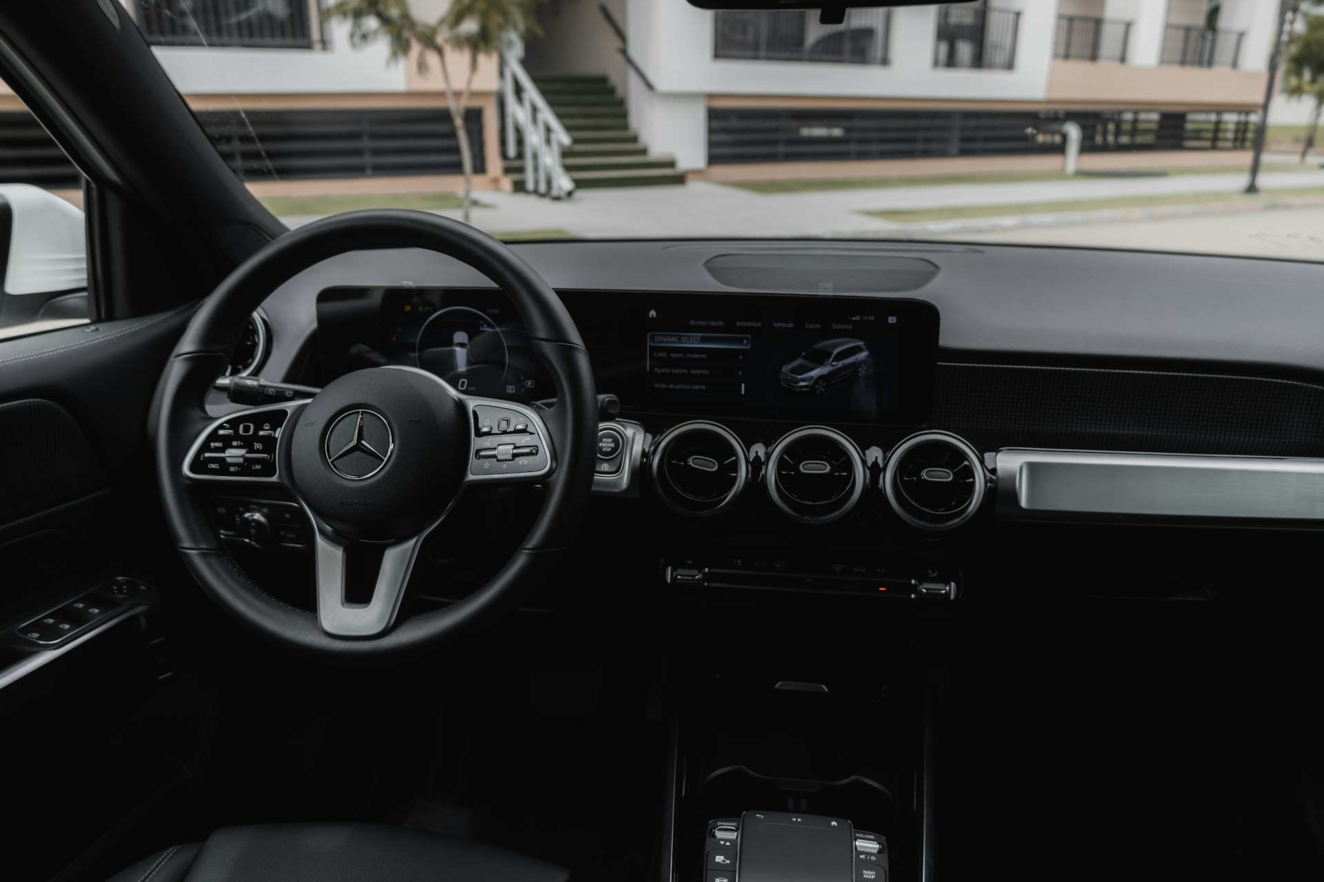 the interior of a car