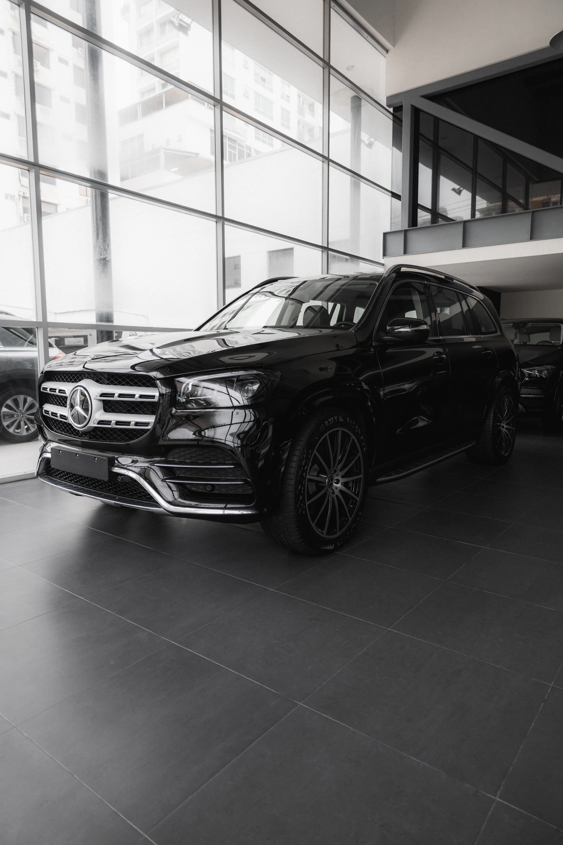 Mercedes-Benz vehicles in a showroom