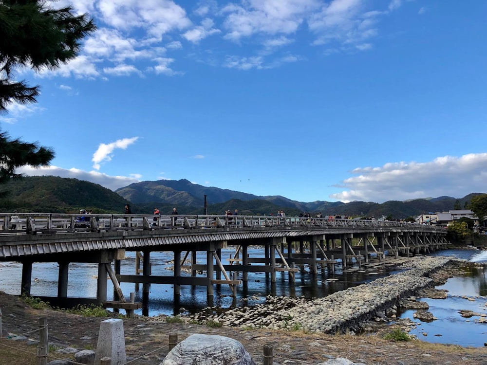 a bridge over a body of water