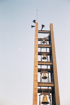 Digital carillon system mounted inside a modern city hall tower.