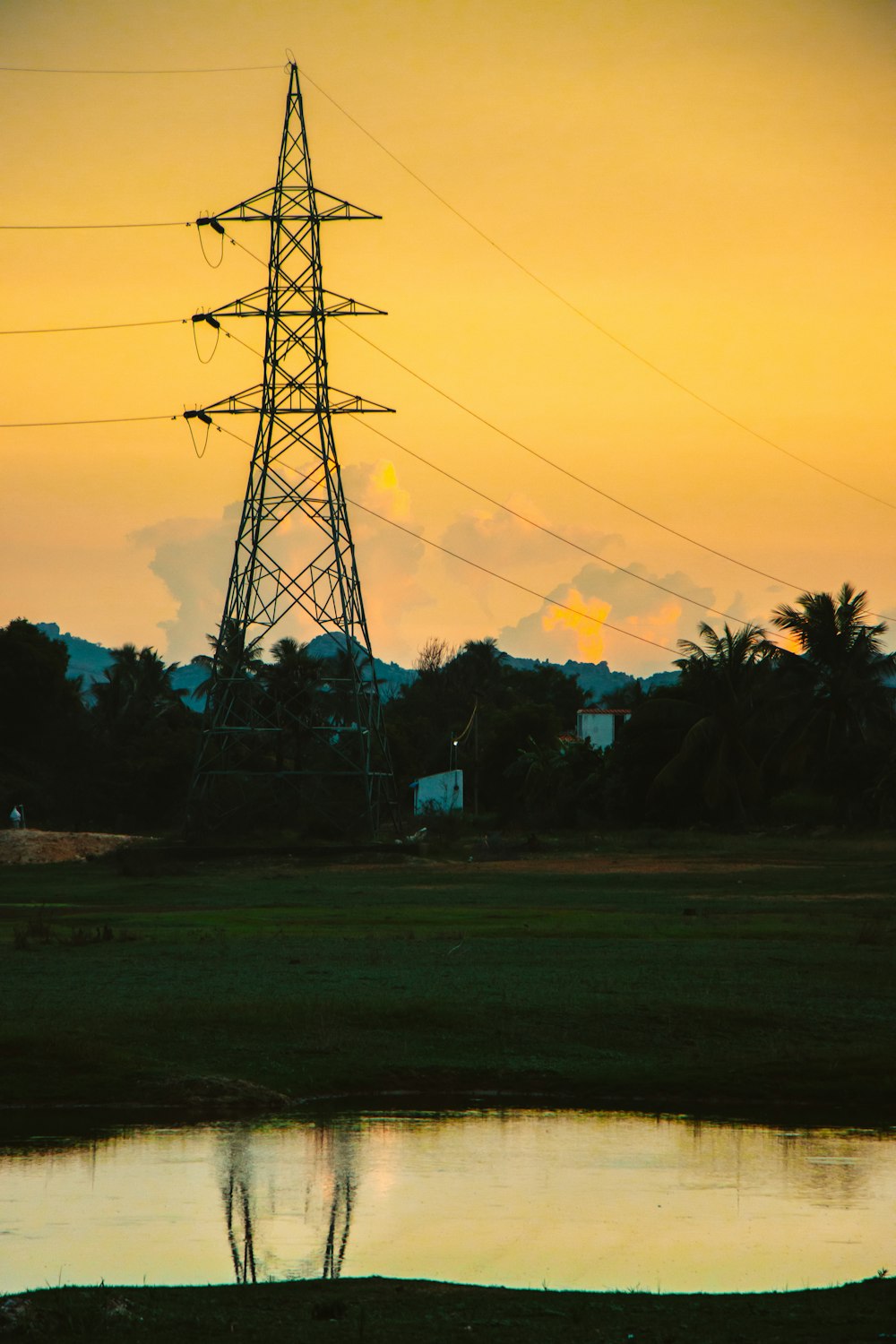 a power line tower