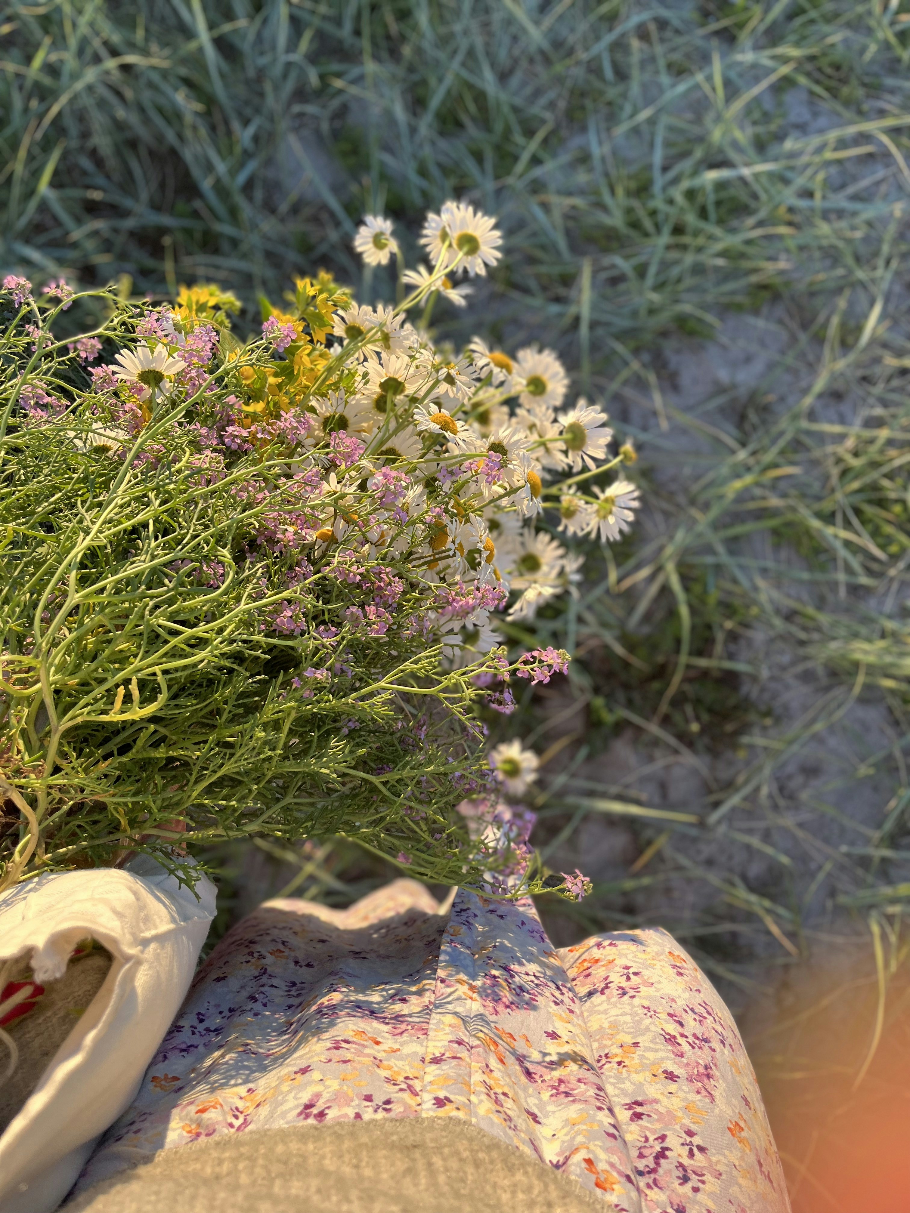 los pies de una persona en un jardín