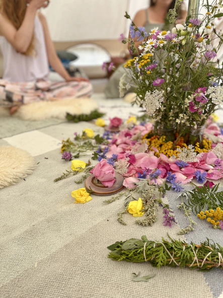 a bouquet of flowers