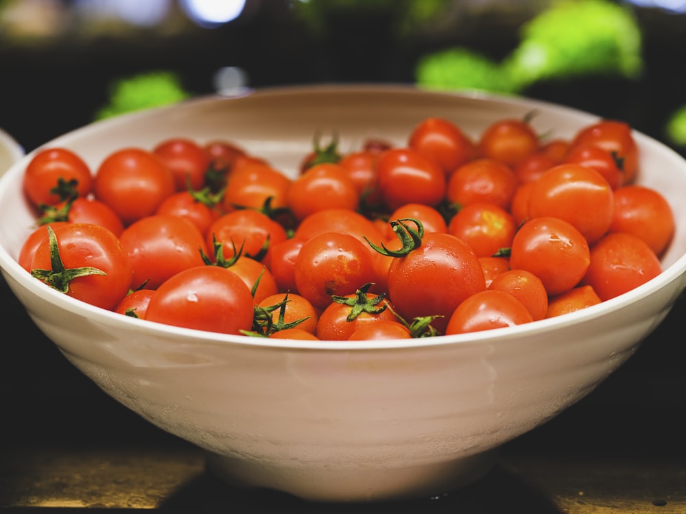 a bowl of tomatoes