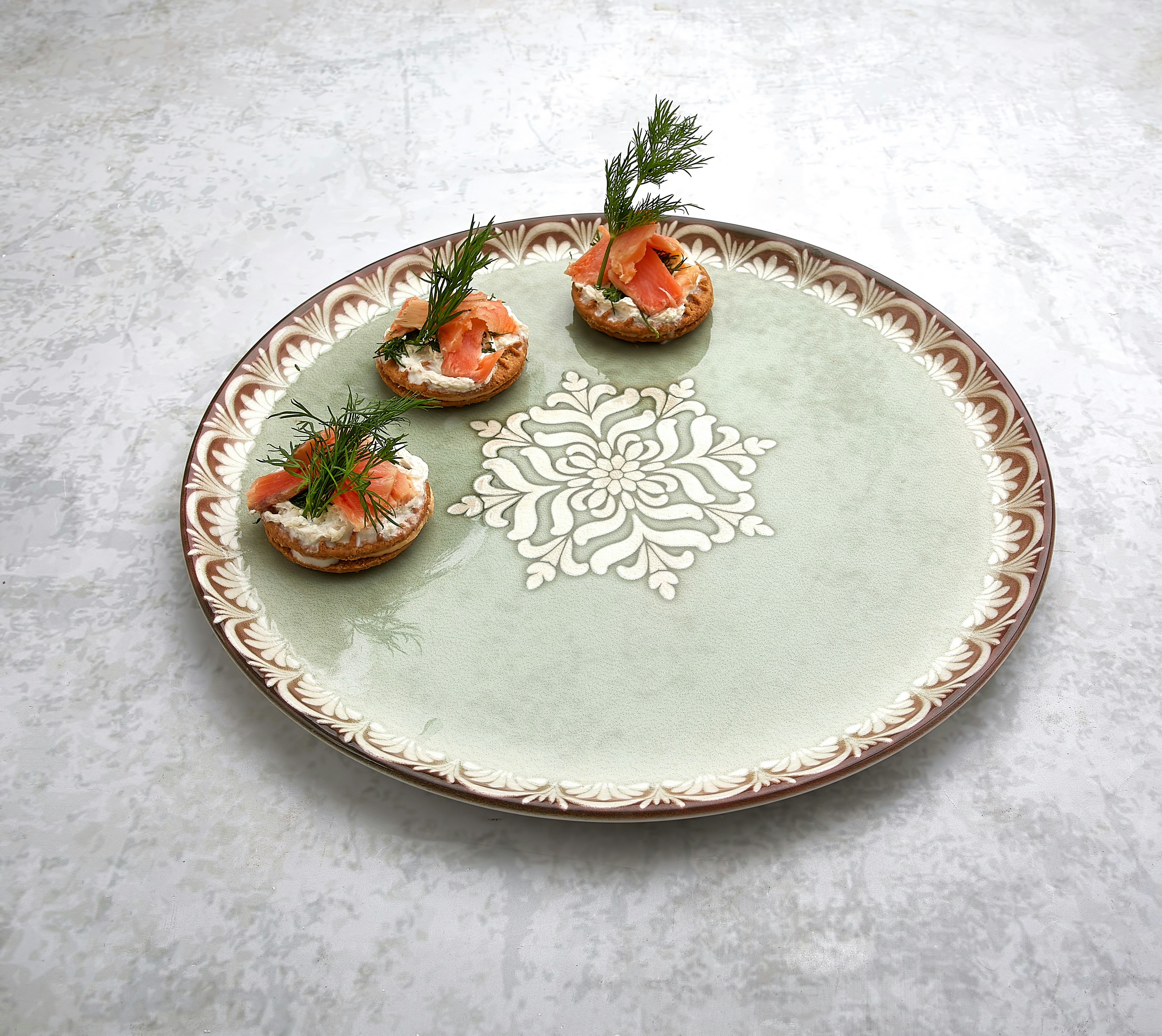 a plate with food on it